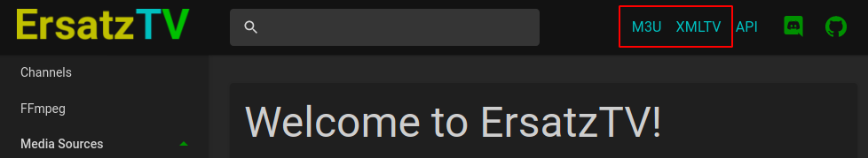 ErsatzTV M3U and XMLTV Links