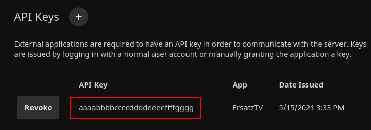 Jellyfin API Key